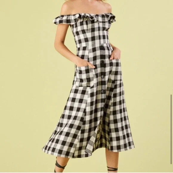 Reformation Gingham print midi dress - Picture 2 of 9